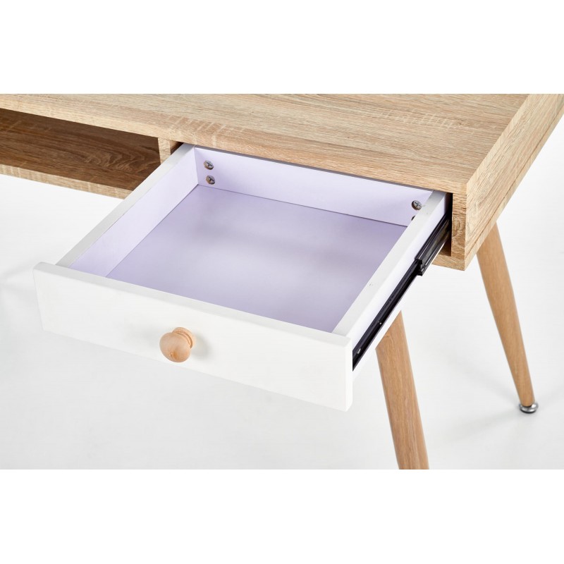 B34 biurko dąb sonoma-biały (2p 1szt)