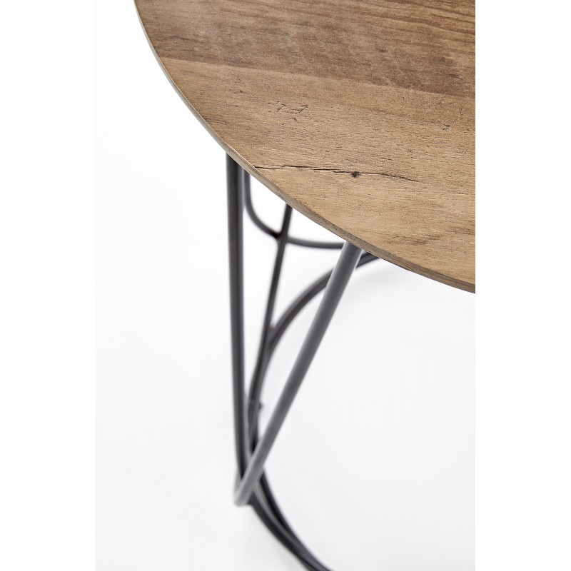 NUBIRA S ława stelaż - czarny, blat - orzechowy (1p 1szt)