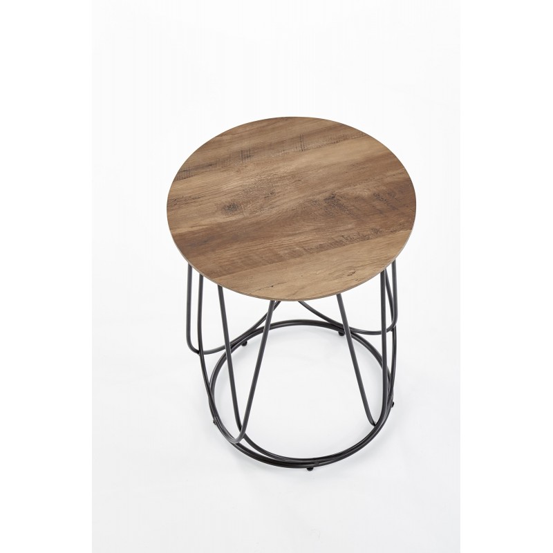 NUBIRA S ława stelaż - czarny, blat - orzechowy (1p 1szt)