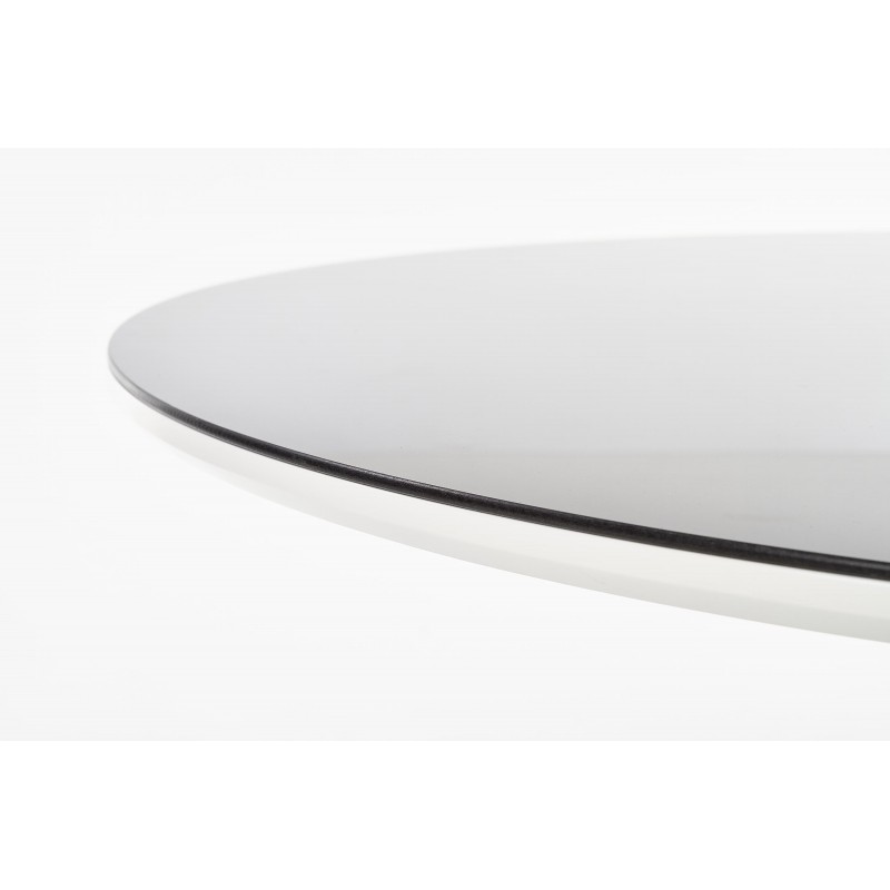 AVELAR blat - czarny / biały, stelaż - czarny (2p 1szt)