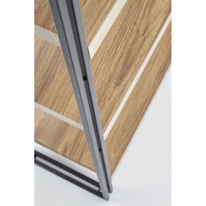 BOLIVAR REG1 regał dąb złoty / czarny (1p 1szt)