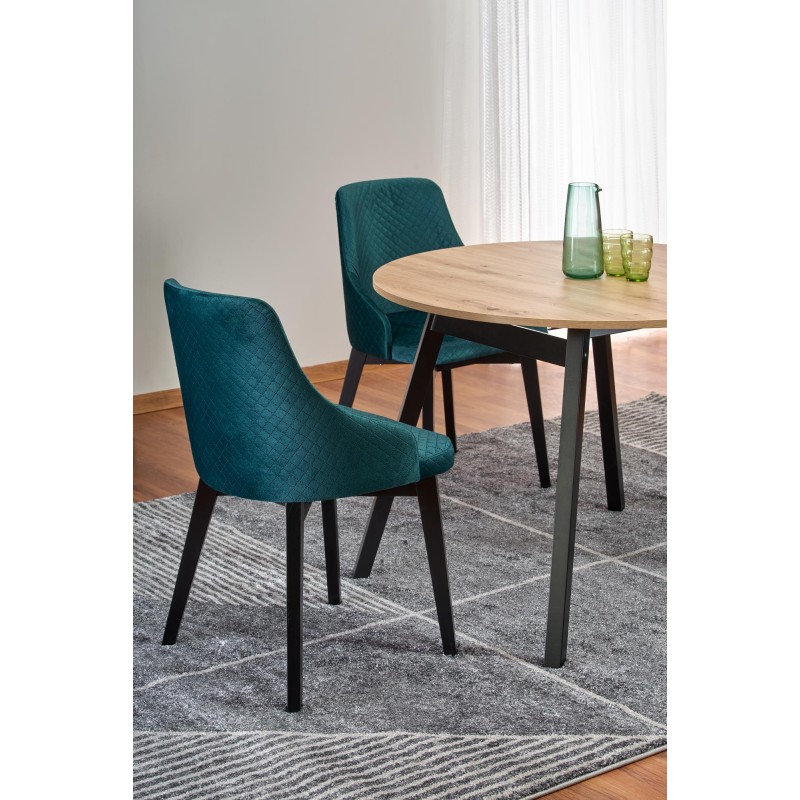 RUBEN stół kolor blat - dąb artisan, nogi - czarny