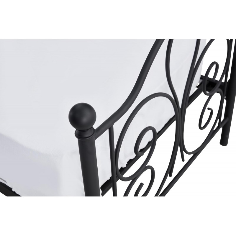 Łóżko metalowe PARMA 120x200 w stylu loftowym czarne