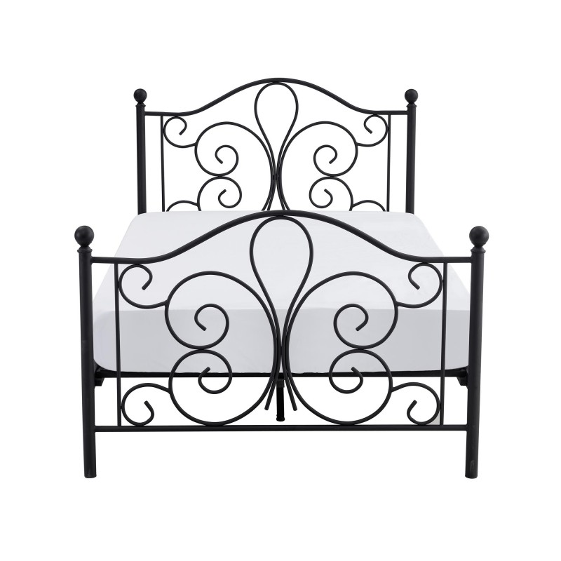 Łóżko metalowe PARMA 120x200 w stylu loftowym czarne