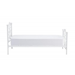 Łóżko metalowe PARMA 90x200 w stylu loftowym białe