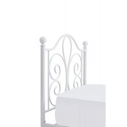 Łóżko metalowe PARMA 90x200 w stylu loftowym białe