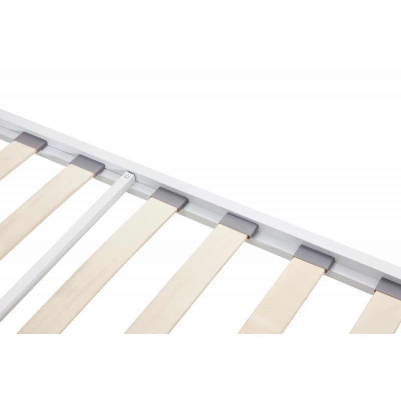 Łóżko metalowe PARMA 90x200 w stylu loftowym białe