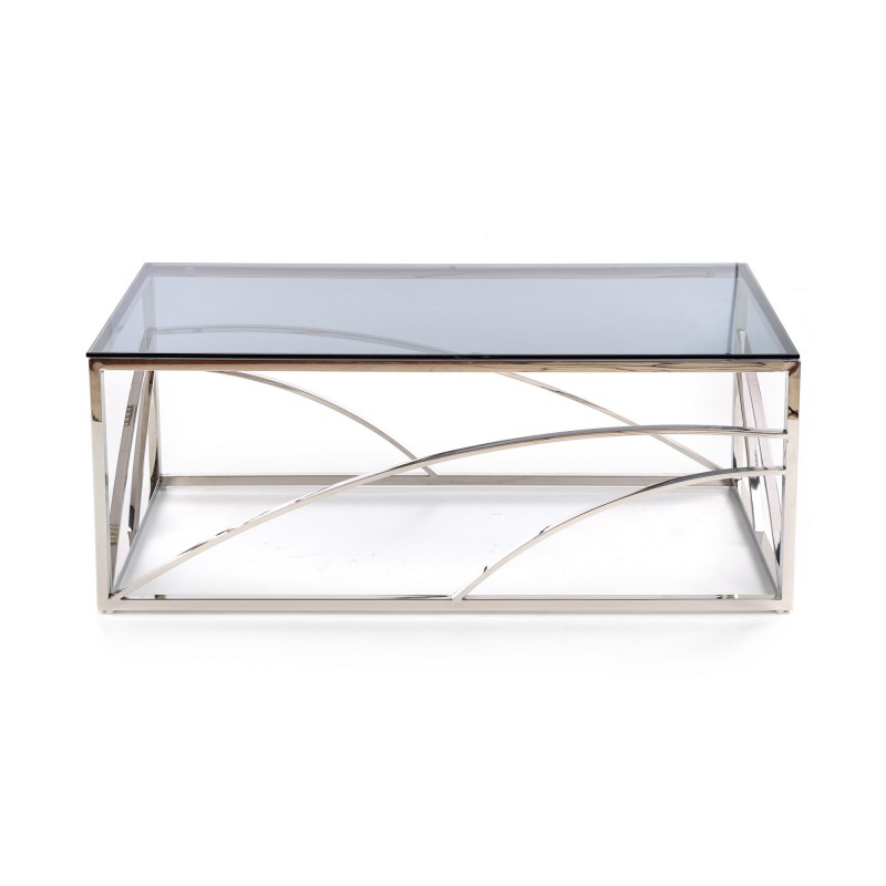 UNIVERSE ława, stelaż - srebrny, szkło - dymiony (1p 1szt)