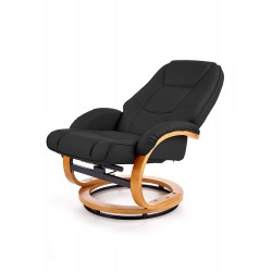 Rozkładany fotel Willow z funkcją masażu i podgrzewania czarny