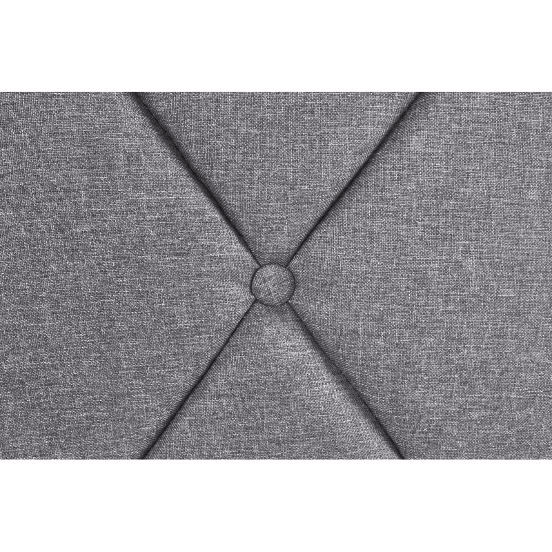 Łóżko pikowane BIELLA 160x200 z szufladami szare