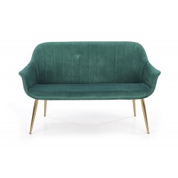 ELEGANCE 2 XL sofa tapicerka - ciemny zielony, nogi - złote (1p 1szt)