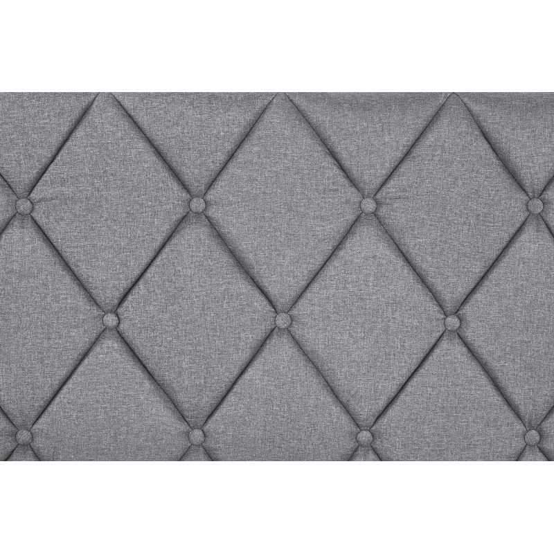 Łóżko pikowane BIELLA 160x200 z szufladami szare