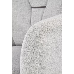 Nowoczesny fotel wypoczynkowy Kiwi szary/orzech