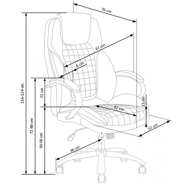 KING fotel gabinetowy czarny (1p 1szt)