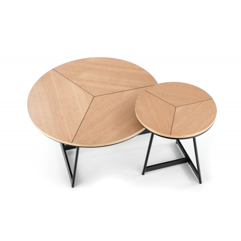 KARIDA-S ława dąb naturalny/czarny (1p 1szt)