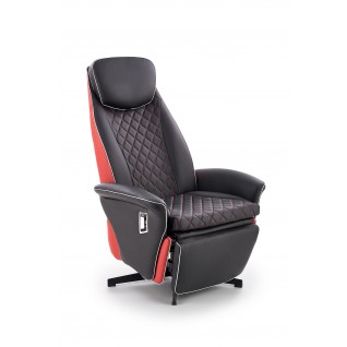 CAMARO fotel wypoczynkowy czarny / czerwony (1p 1szt)