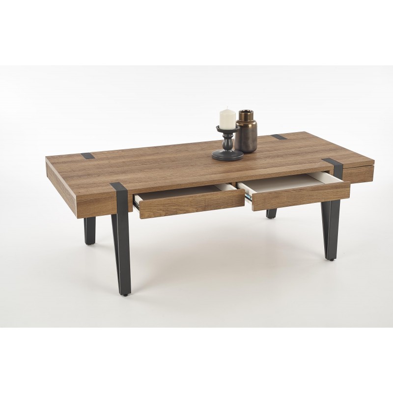 TULUZA ława orzech miodowy / czarny (1p 1szt)