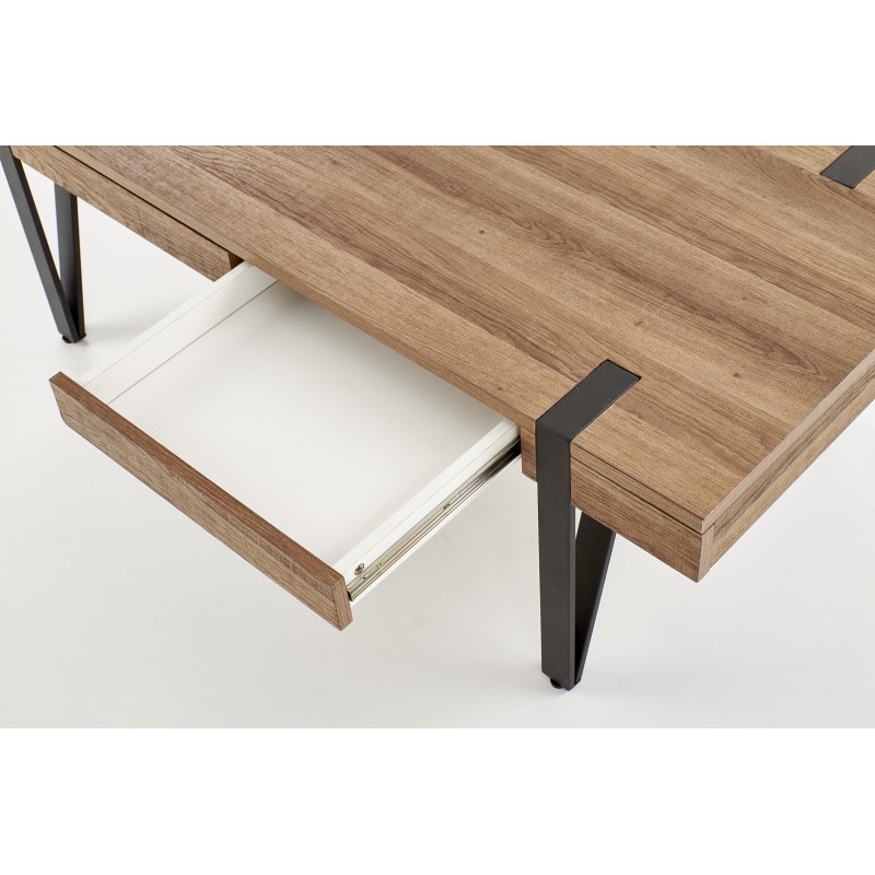 TULUZA ława orzech miodowy / czarny (1p 1szt)