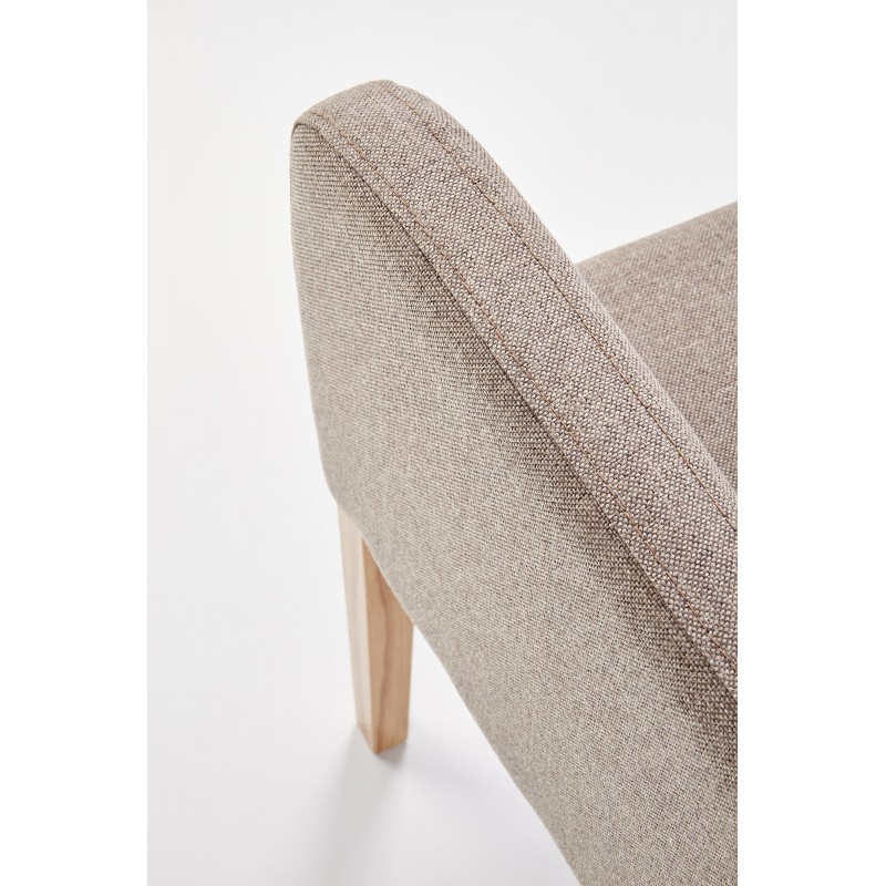 Klasyczny fotel wypoczynkowy Heaven beżowy/dąb miodowy