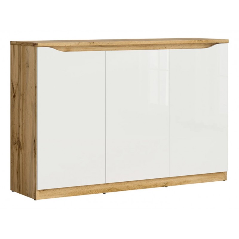 Szafka Nuis Black Red White dąb wotan/biały połysk