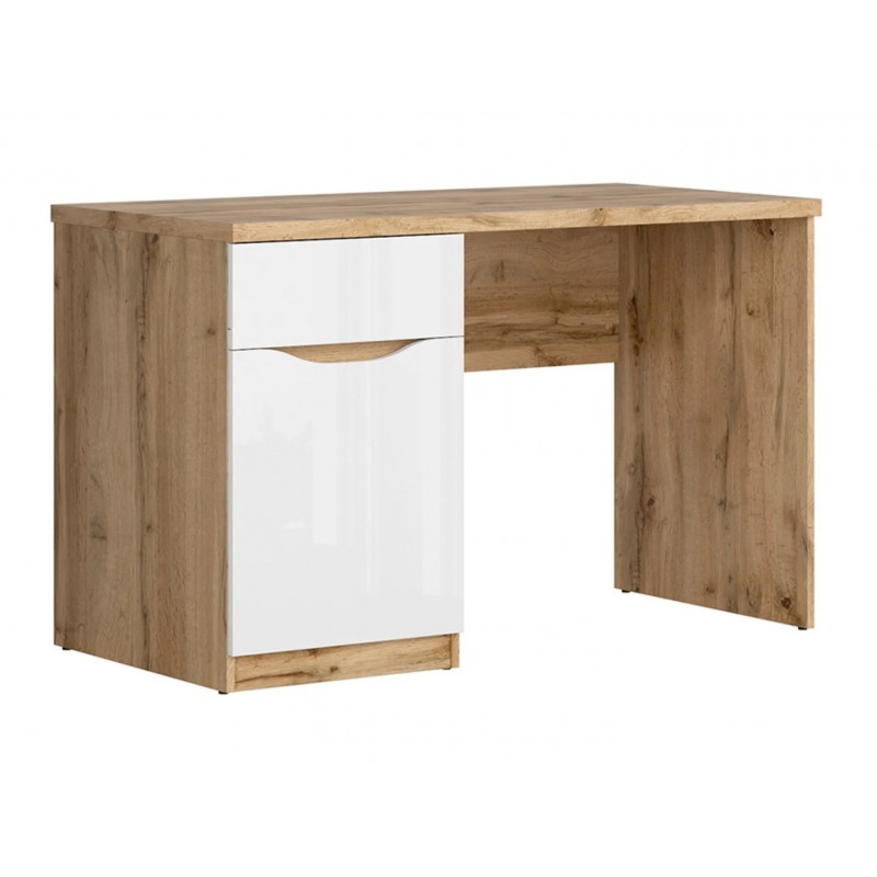 Biurko Nuis Black Red White dąb wotan/biały połysk