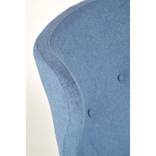 Minimalistyczny fotel tapicerowany Ravine niebieski