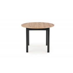 RINGO stół kolor blat dąb artisan, nogi - czarny (102-142x102x76 cm)