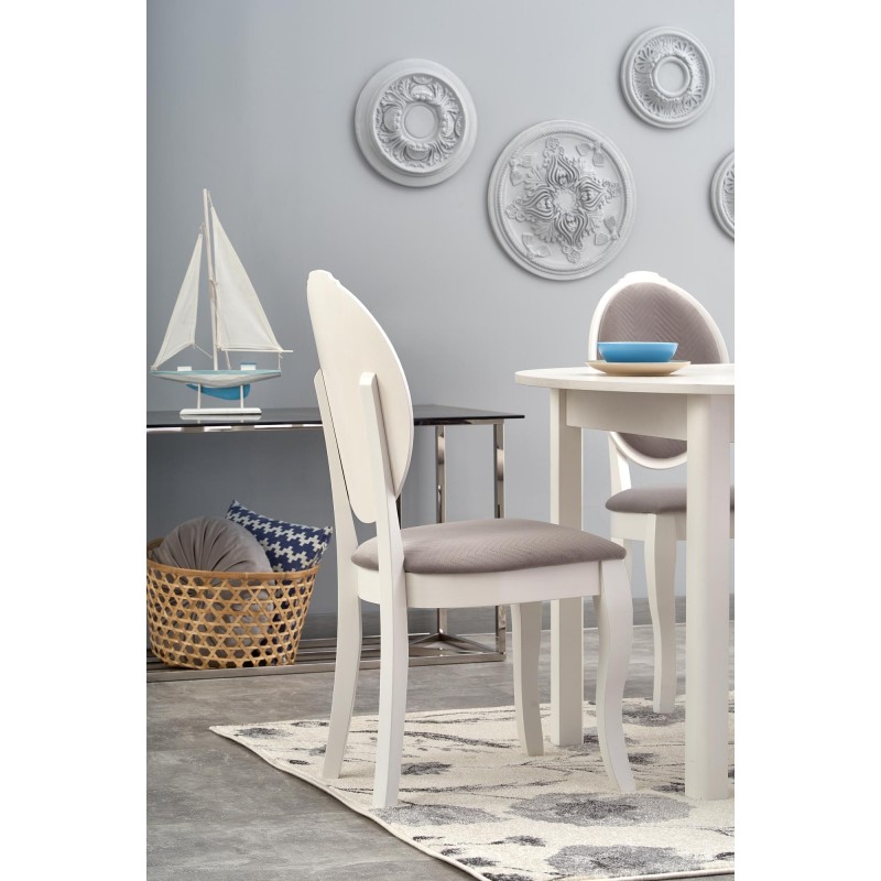 RINGO stół kolor blat - biały, nogi - biały (102-142x102x76 cm)