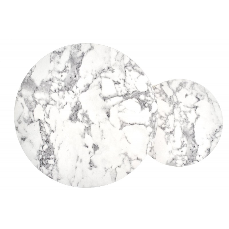 PAOLA zestaw 2 ław, marmur / złoty