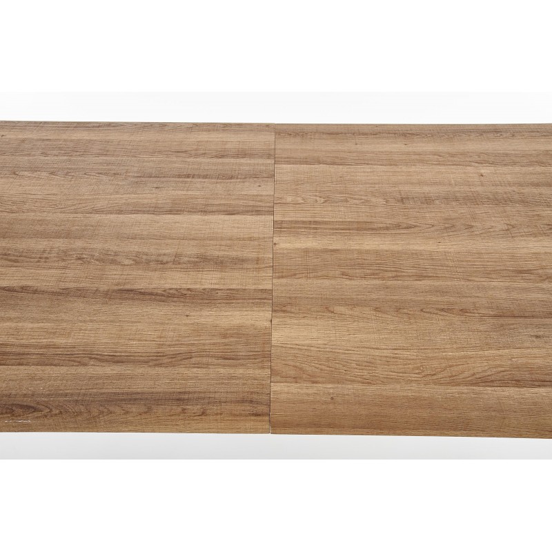 BERLIN stół rozkładany 140-180 cm, blat - orzechowy, stelaż - czarny