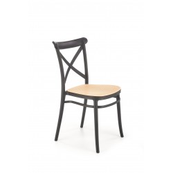 K512 krzesło czarny / brązowy