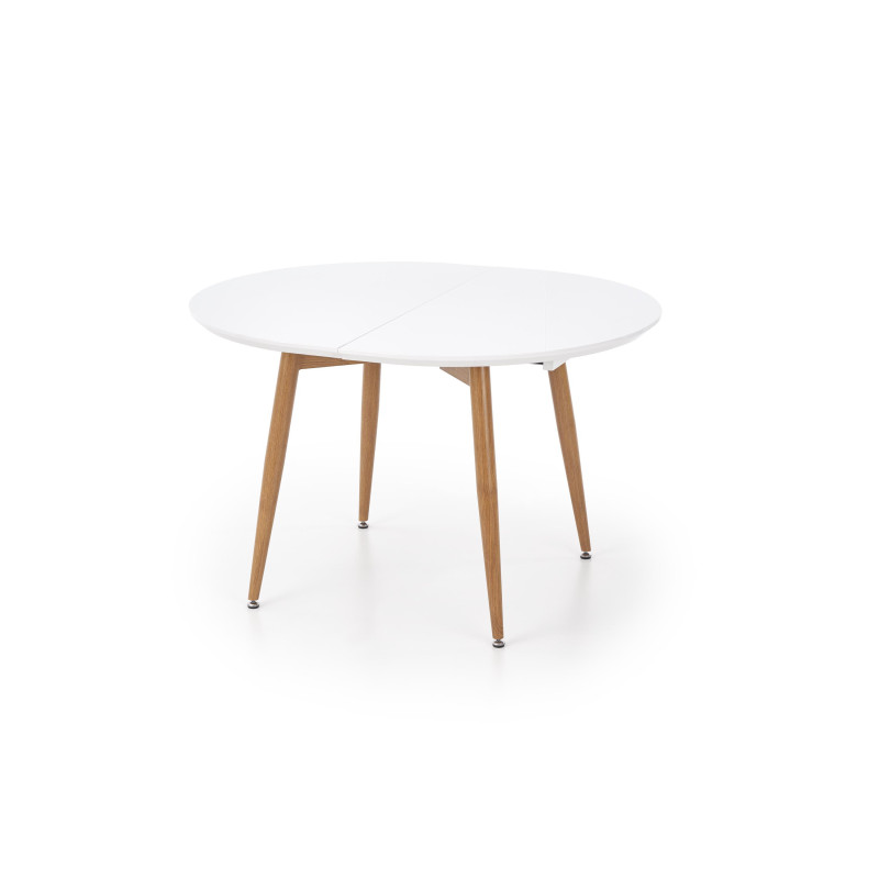 EDWARD stół rozkładany dąb miodowy / biały nogi: dąb miodowy