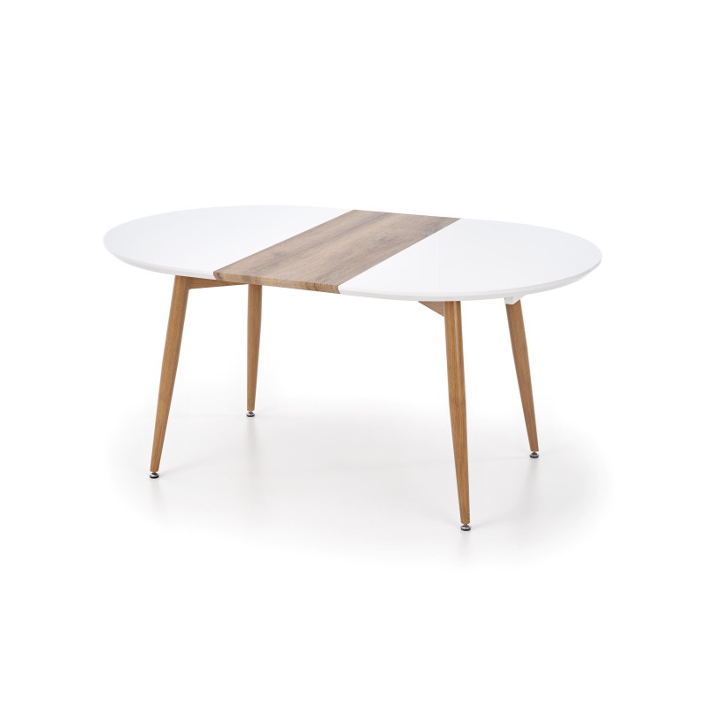 EDWARD stół rozkładany dąb miodowy / biały nogi: dąb miodowy