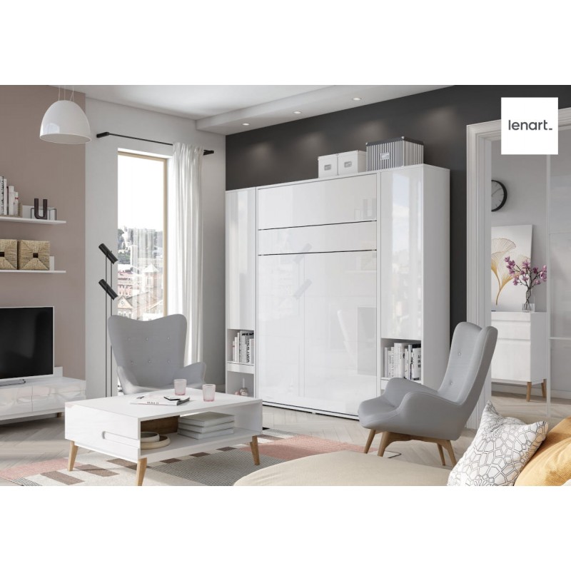 Półkotapczan Pionowy BED CONCEPT BC-13 180X200 Biały Połysk