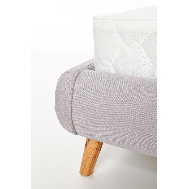 Łóżko skandynawskie ISERNIA 160x200 jasnoszare