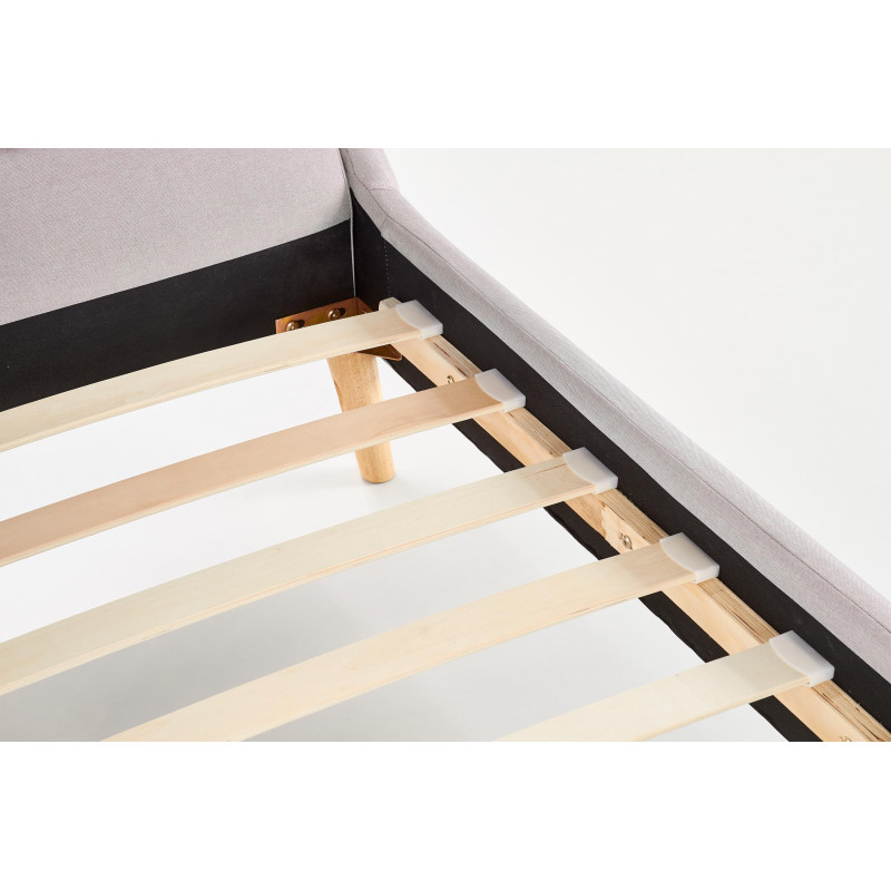 Łóżko skandynawskie ISERNIA 160x200 jasnoszare