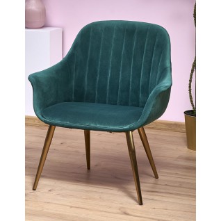 ELEGANCE 2 fotel wypoczynkowy tapicerka - ciemny zielony, nogi