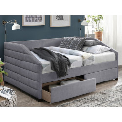 ŁÓŻKO NADIA VELVET 120X200 SZARY TAP. 142 ŁÓŻKO NADIA VELVET 120X200 SZARY TAP. 142