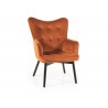 FOTEL CARMEN VELVET CZARNY MAT/ CYNAMONOWY BLUVEL 4215