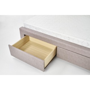 Łóżko tapicerowane EMPOLI 160x200 z szufladami beżowe