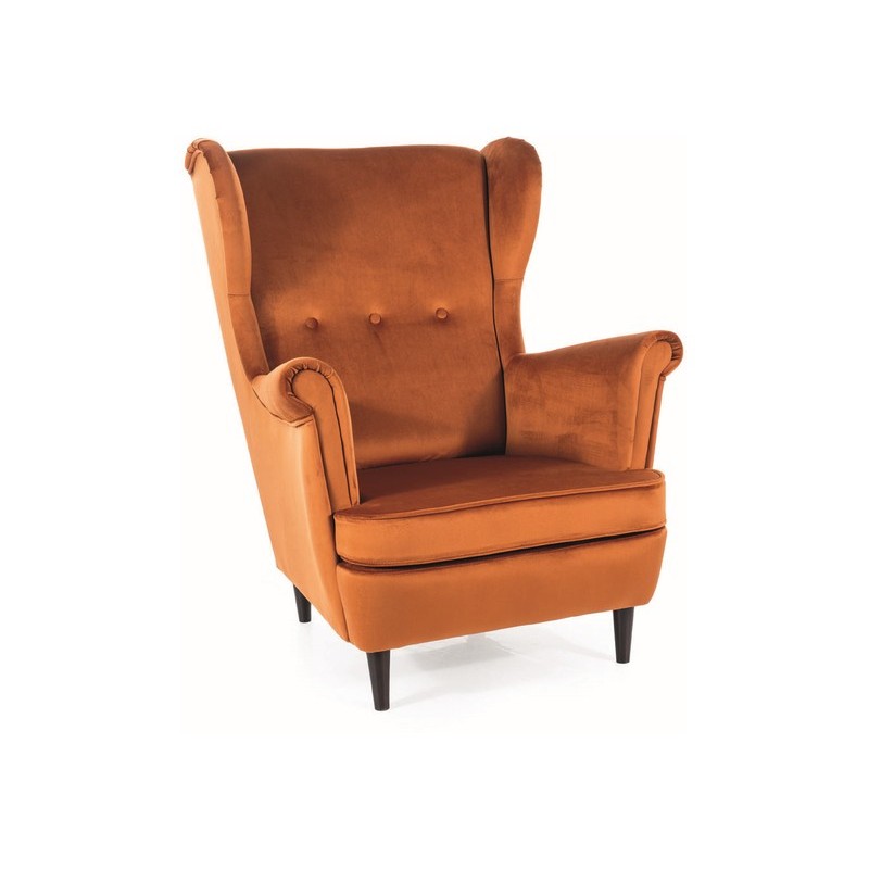 FOTEL LORD VELVET CYNAMON BLUVEL 4215 / WENGE