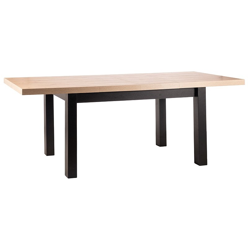 STÓŁ PRESTO DĄB ARTISAN / CZARNY 140(218)X80