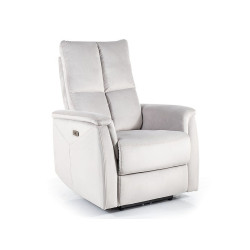 FOTEL ROZKŁADANY NEPTUN VELVET JASNY SZARY BLUVEL 03