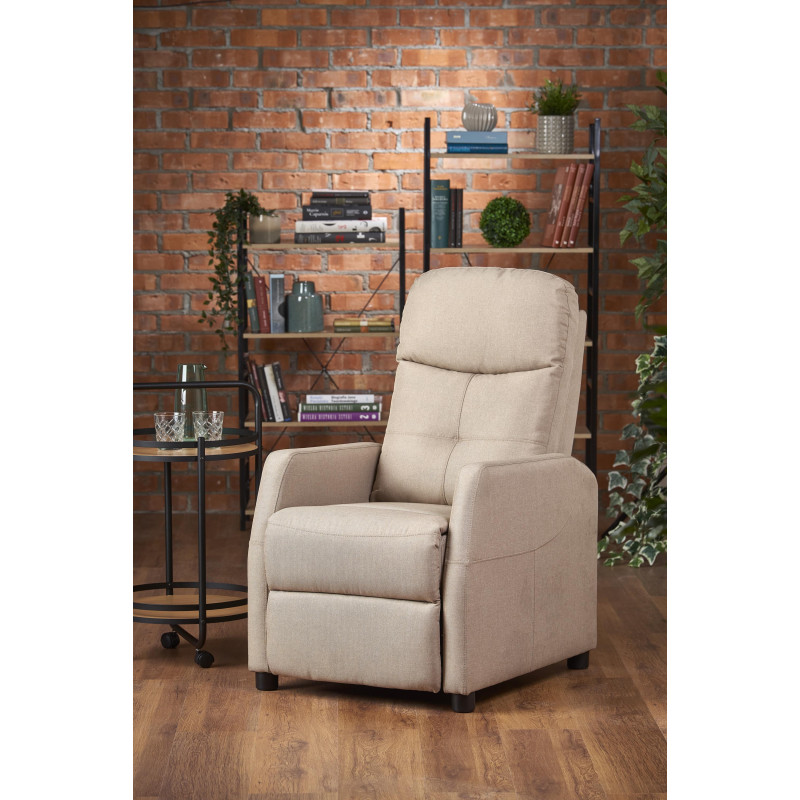 Rozkładany fotel wypoczynkowy do spania Nyx 2 beżowy