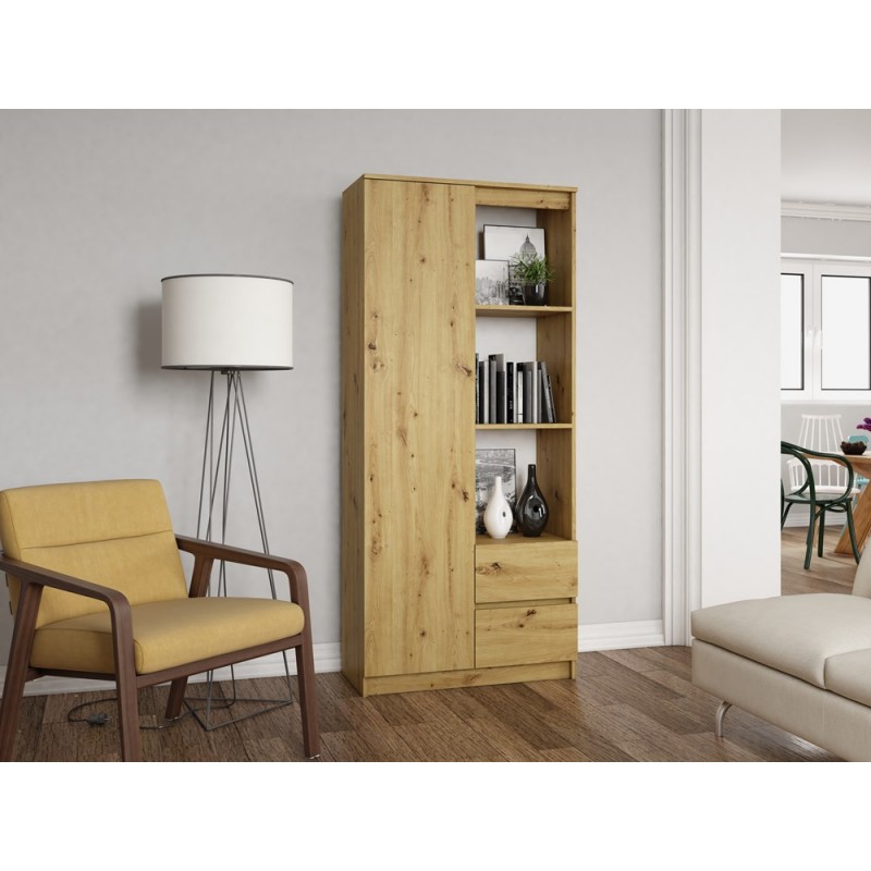 REGAŁ RS-80 BILY - DĄB ARTISAN