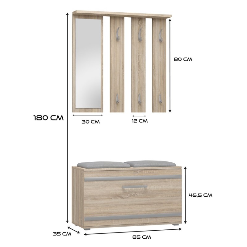 GARDEROBA OPAL  - DĄB SONOMA