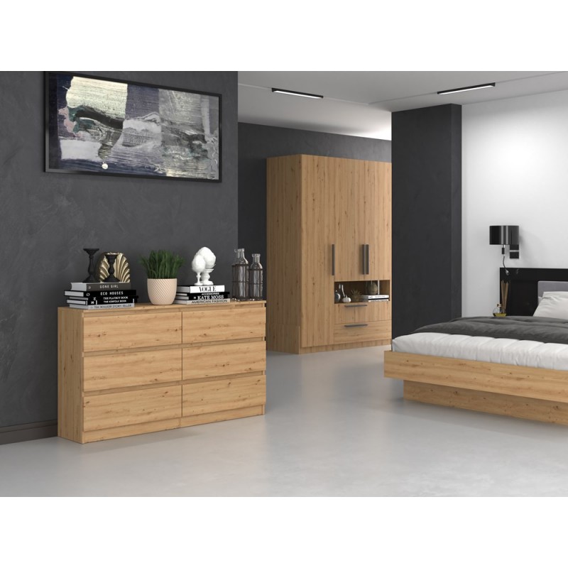 KOMODA MALWA M6 140 - DĄB ARTISAN