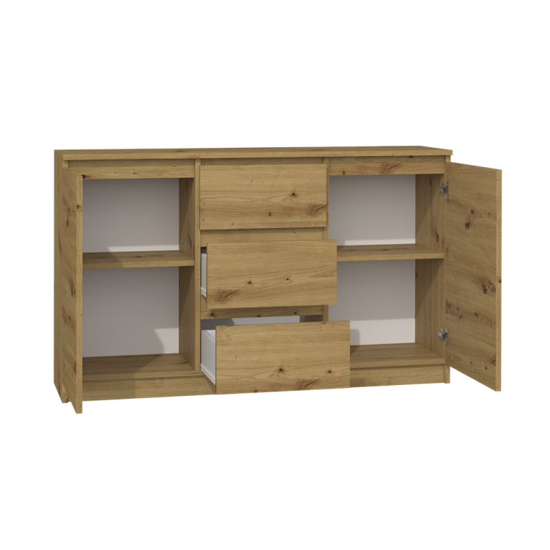 KOMODA 2D3S 120 - DĄB ARTISAN