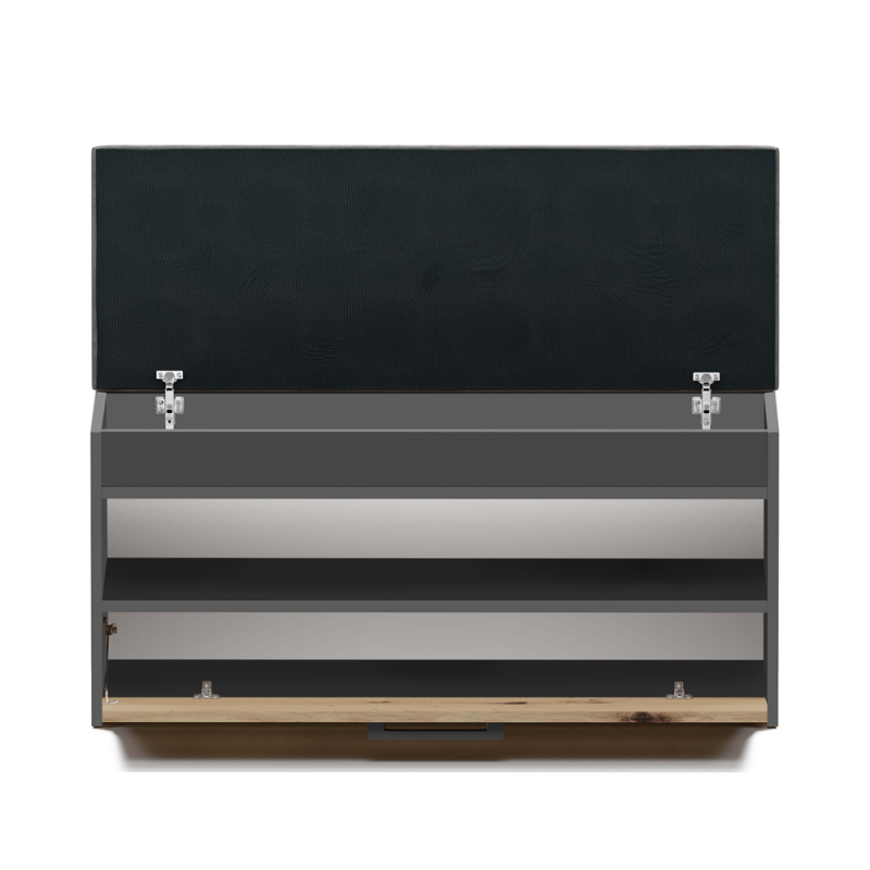 SZAFKA NA BUTY PARMA SIEDZISKO SCHOWEK ANTRACYT / DĄB ARTISAN