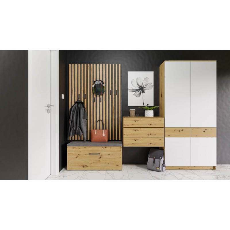 SZAFKA NA BUTY PARMA SIEDZISKO SCHOWEK DĄB ARTISAN